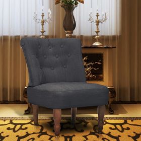 French Chair Gray Fabric