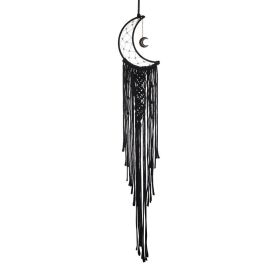1pc Black Moon Decor Dream Catcher; Hanging Dream Catcher; Wall Decor Valentine's Day Gifts Birthday Gifts (Color: black)